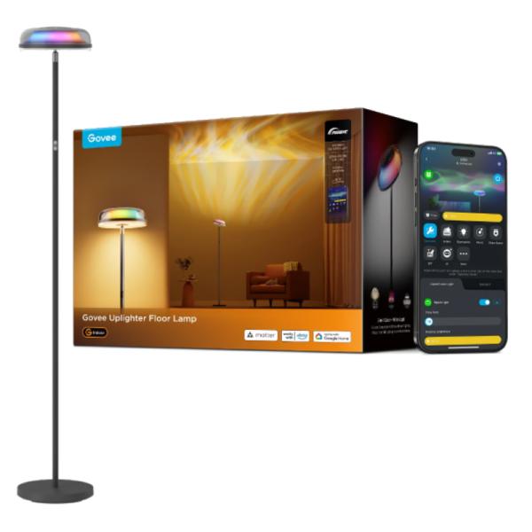 Govee Lámpara de Pie LED RGBWW con Efecto Ondas H60B0