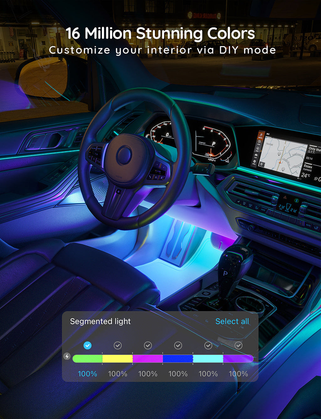 Govee Luces LED RGBIC para Interior de Carro H7090