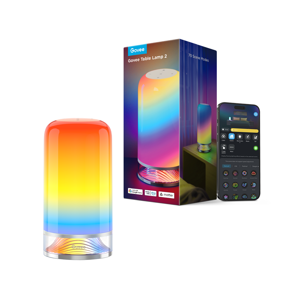 Govee Lámpara de Mesa Inteligente Táctil Wi-Fi H6022