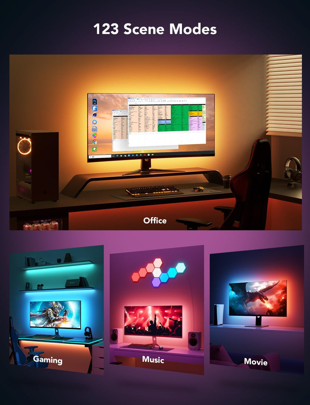 Govee Gaming Light Strip G1 para Monitores de 27 a 34 pulgadas H6609