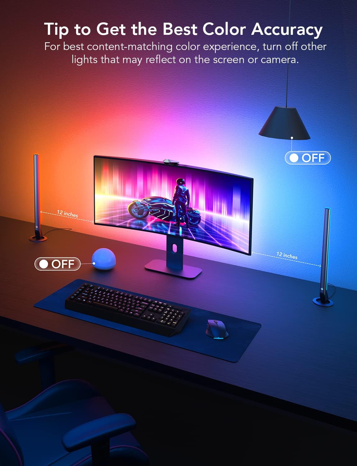 Govee DreamView G1 Pro Kit Gaming con Barras de Luz para Monitores de 24 a 29 pulgadas H604A