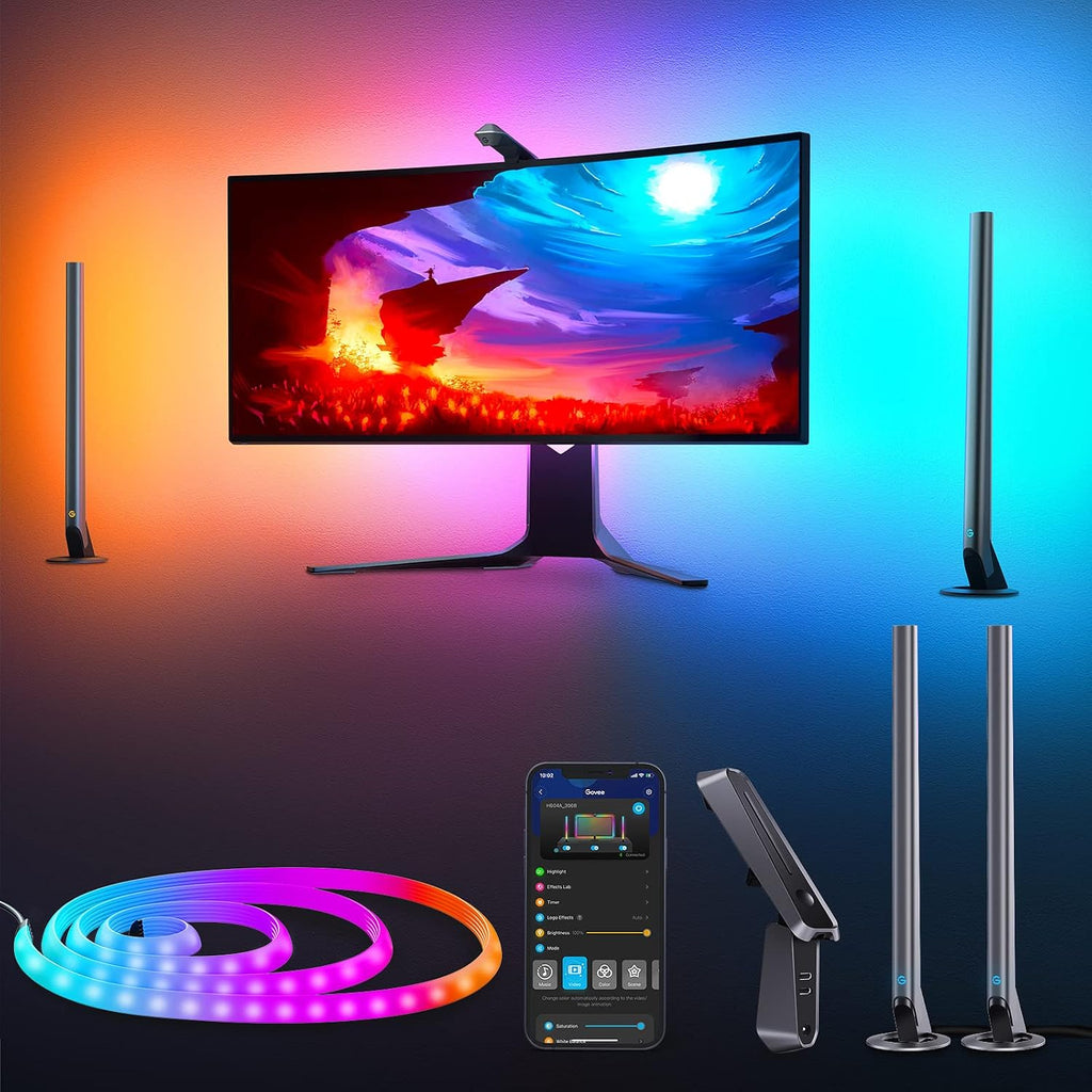 Govee DreamView G1 Pro Kit Gaming con Barras de Luz para Monitores de 24 a 29 pulgadas H604A