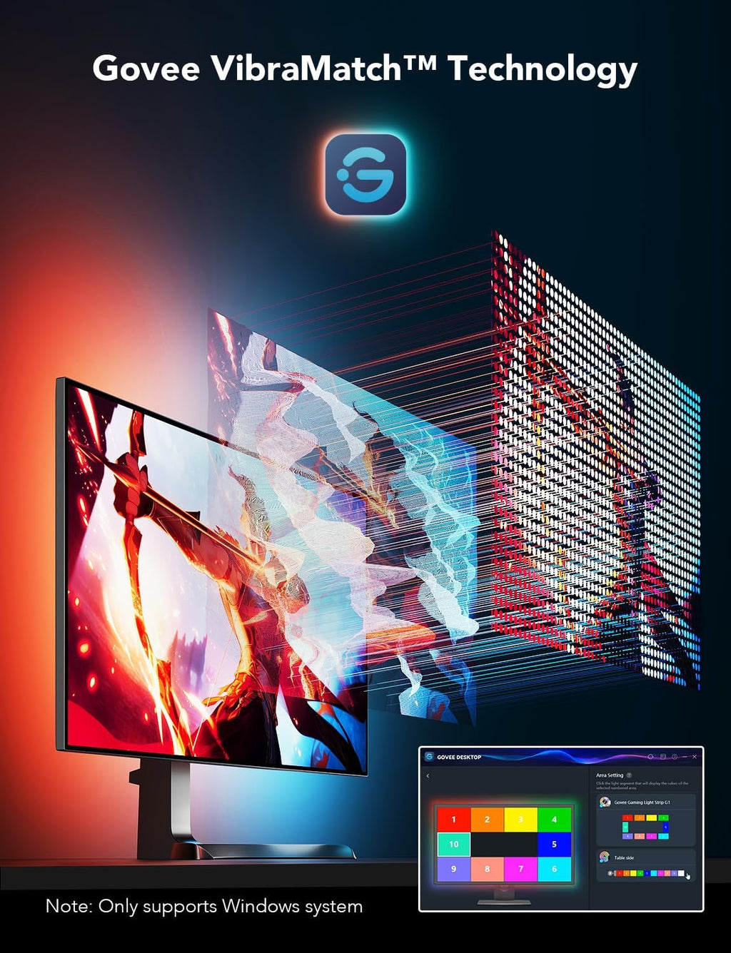 Govee Gaming Light Strip G1 para Monitores de 27 a 34 pulgadas H6609