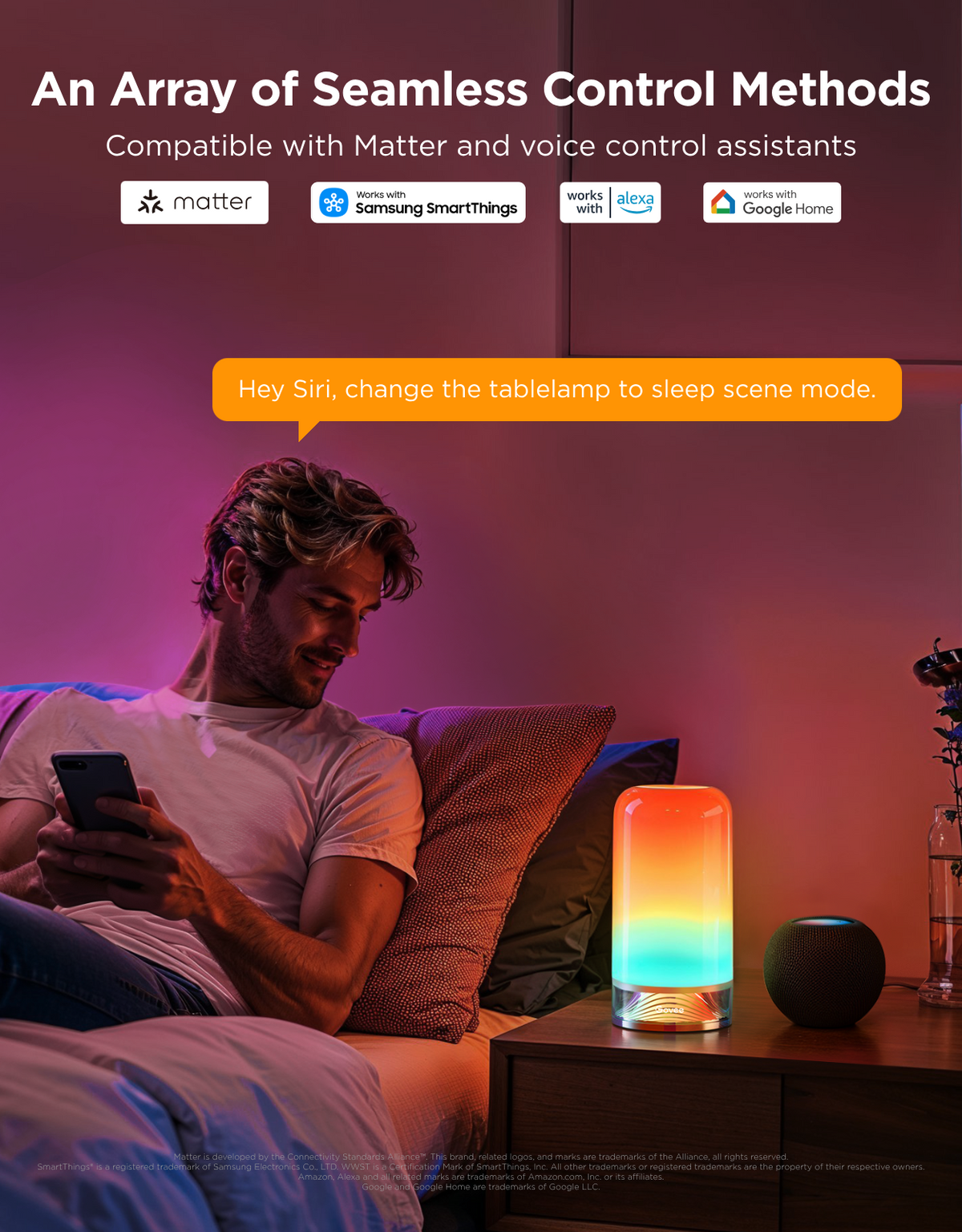 Govee Lámpara de Mesa Inteligente Táctil Wi-Fi H6022