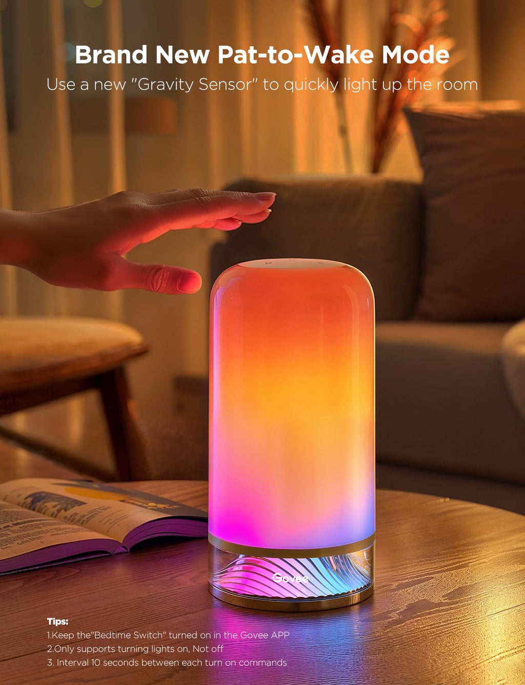 Govee Lámpara de Mesa Inteligente Táctil Wi-Fi H6022
