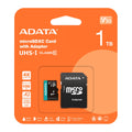ADATA Memoria microSDXC Premier Pro 1TB UHS-I U3 V30 A2 100 MB/s con Adaptador AUSDX1TUI3V30SA2-RA1