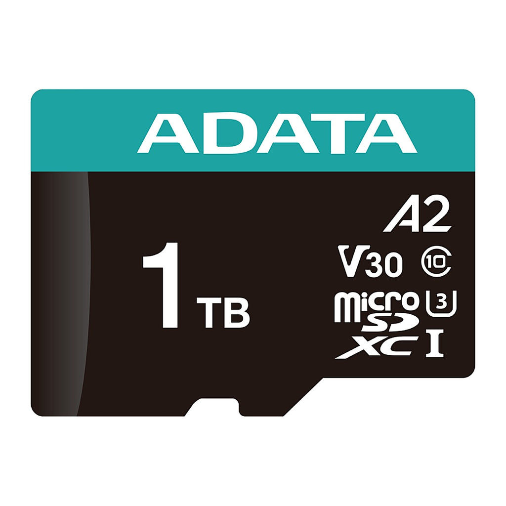 ADATA Memoria microSDXC Premier Pro 1TB UHS-I U3 V30 A2 100 MB/s con Adaptador AUSDX1TUI3V30SA2-RA1