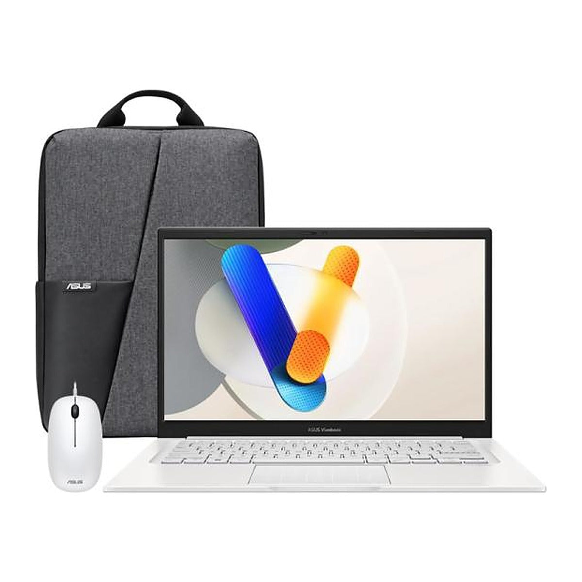 ASUS Laptop Vivobook 14 F1404VAP 14" Intel Core 5 120U 8GB DDR4 512GB SSD Windows 11 Home + Mouse y Mochila F1404VAP-QB52-WH - Teclado en inglés (US)