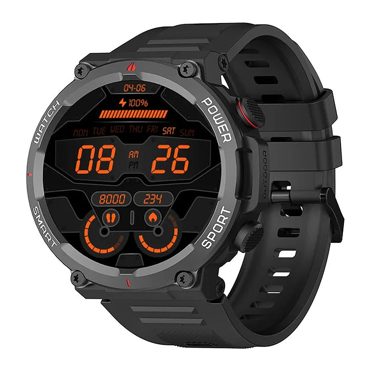 Blackview Reloj Inteligente W50 Pro 1.45" IP68 con Linterna Negro
