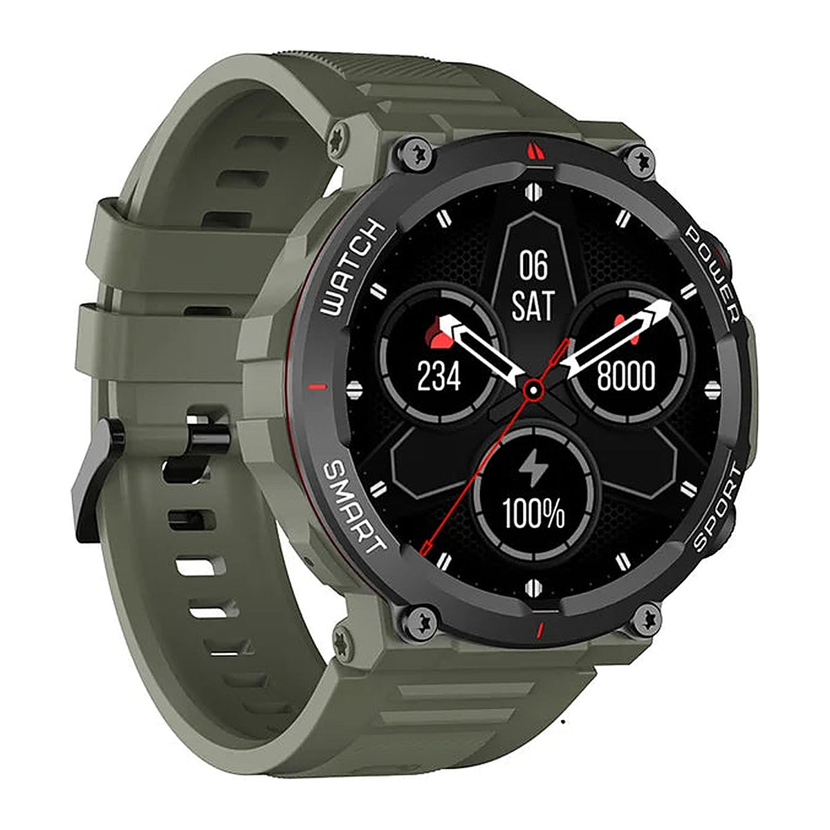 Blackview Reloj Inteligente W50 Pro 1.45" IP68 con Linterna Verde