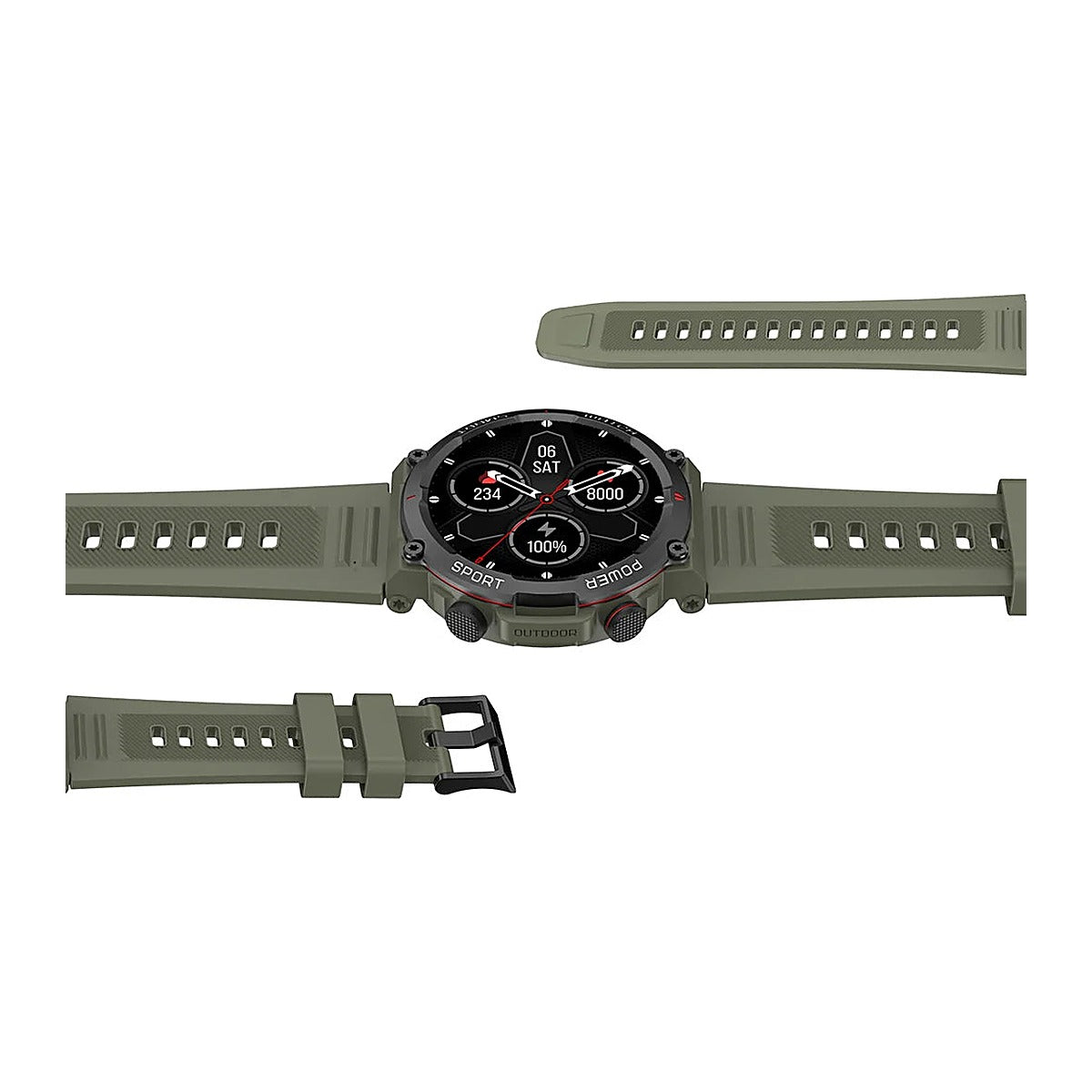 Blackview Reloj Inteligente W50 Pro 1.45" IP68 con Linterna Verde