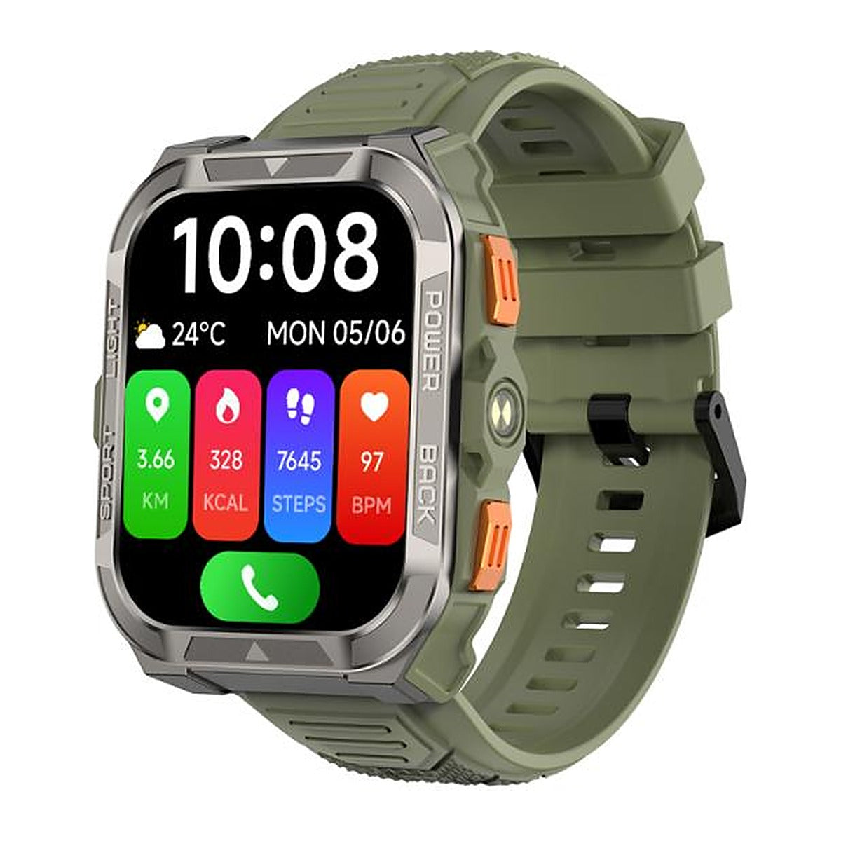 Blackview Reloj Inteligente W80 Pro GPS 1.91" IP68 Verde