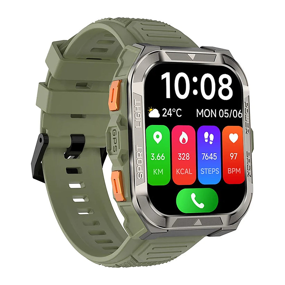 Blackview Reloj Inteligente W80 Pro GPS 1.91" IP68 Verde