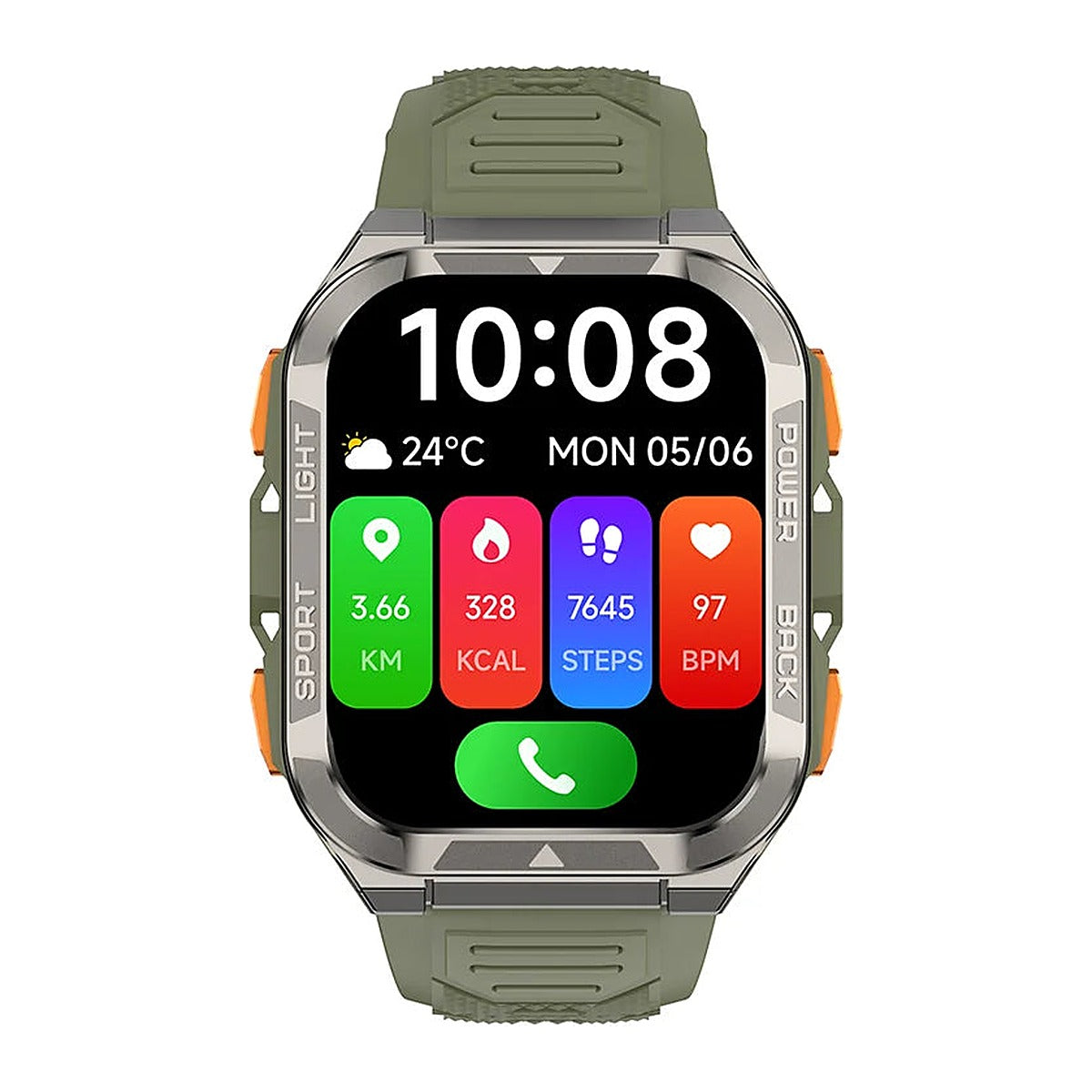 Blackview Reloj Inteligente W80 Pro GPS 1.91" IP68 Verde