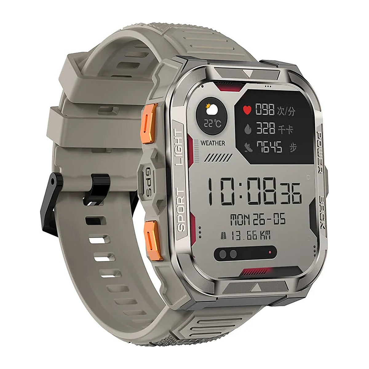 Blackview Reloj Inteligente W80 Pro GPS 1.91" IP68 Beige