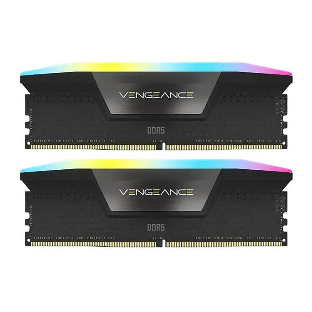 Corsair Memoria RAM Vengeance RGB DDR5 16GB (2x8GB) 5200 MT/s CL40 Negro CMH16GX5M2B5200C40