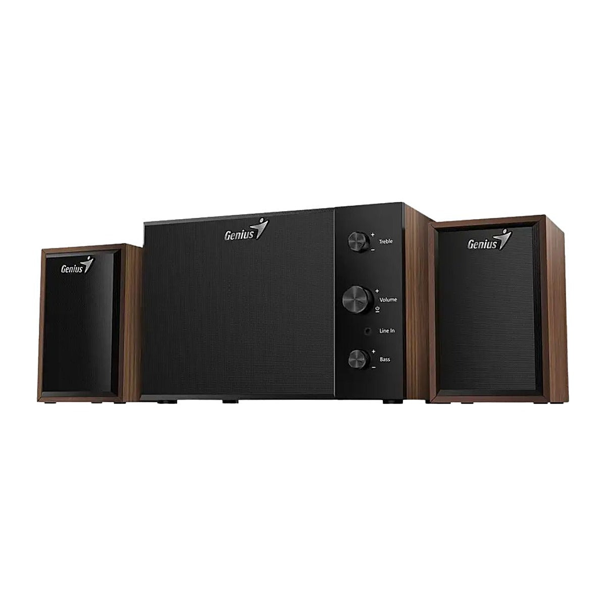 Genius Parlantes 2.1 SW-2.1 350 15W con Subwoofer Madera Nogal 31730037402