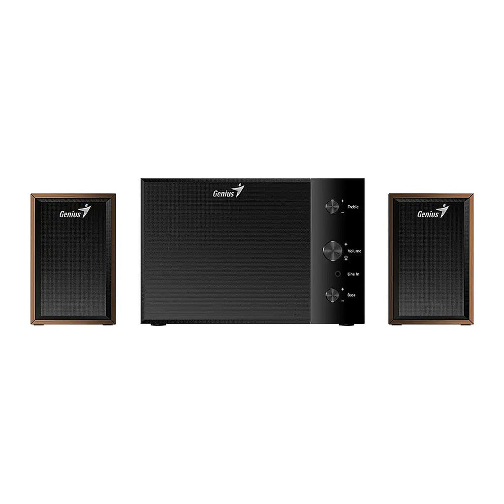 Genius Parlantes 2.1 SW-2.1 350 15W con Subwoofer Madera Nogal 31730037402