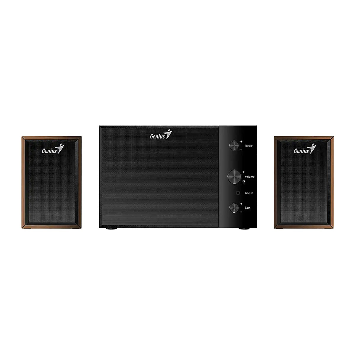 Genius Parlantes 2.1 SW-2.1 350 15W con Subwoofer Madera Nogal 31730037402