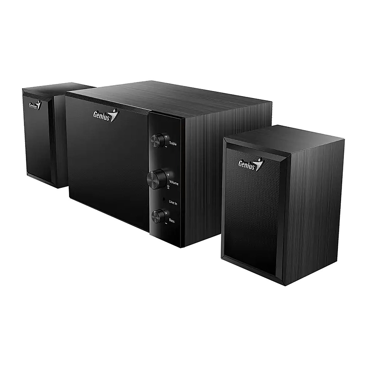 Genius Parlantes 2.1 SW-2.1 350 15W con Subwoofer Madera Negra 31730037403