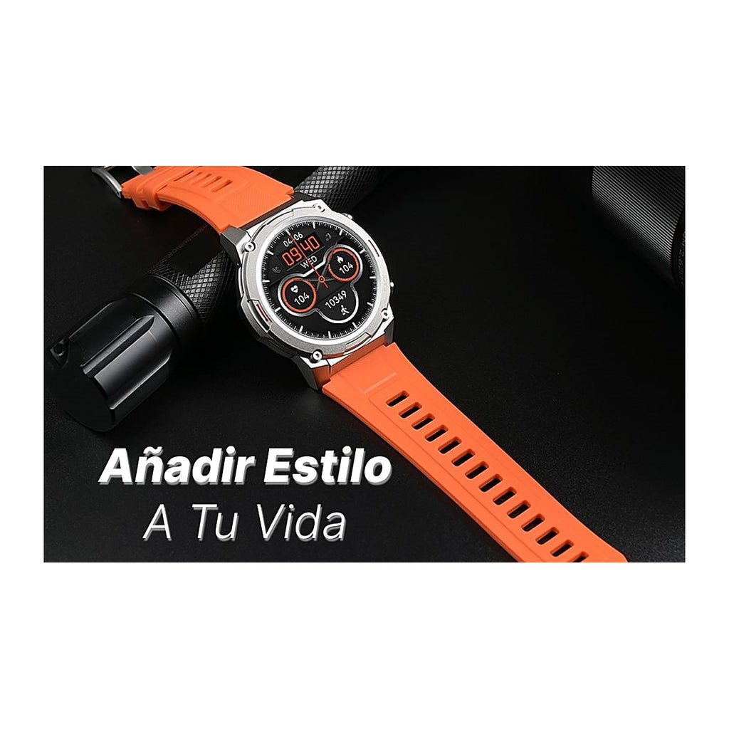 HiFuture Reloj Inteligente Mix 2 1.43" AMOLED Banda 22mm Naranja
