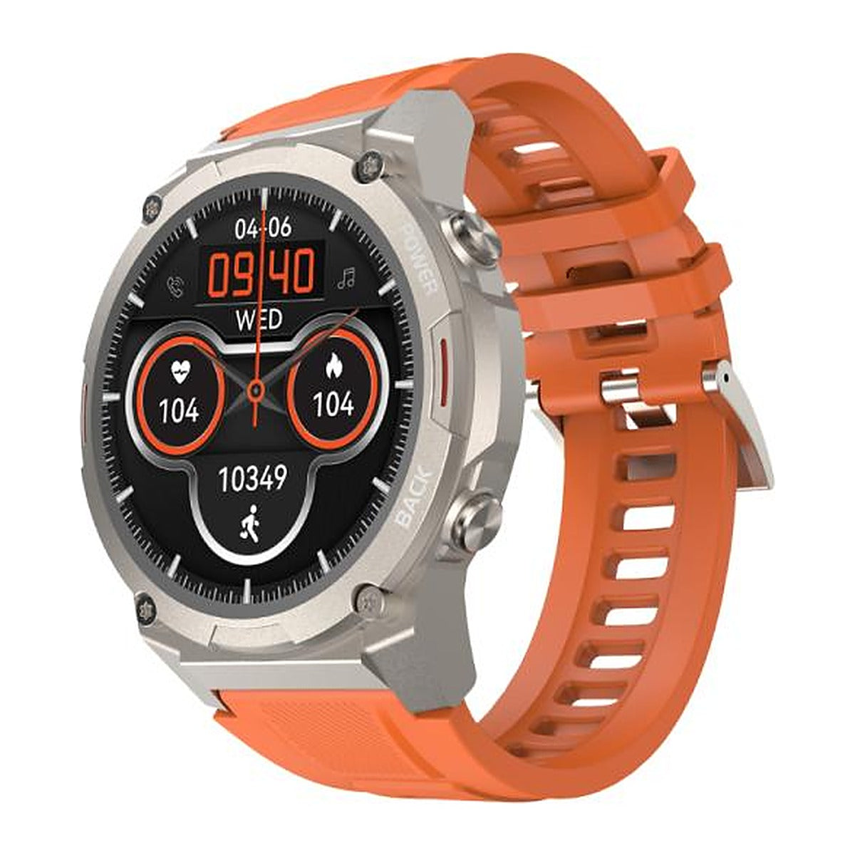 HiFuture Reloj Inteligente Mix 2 1.43" AMOLED Banda 22mm Naranja
