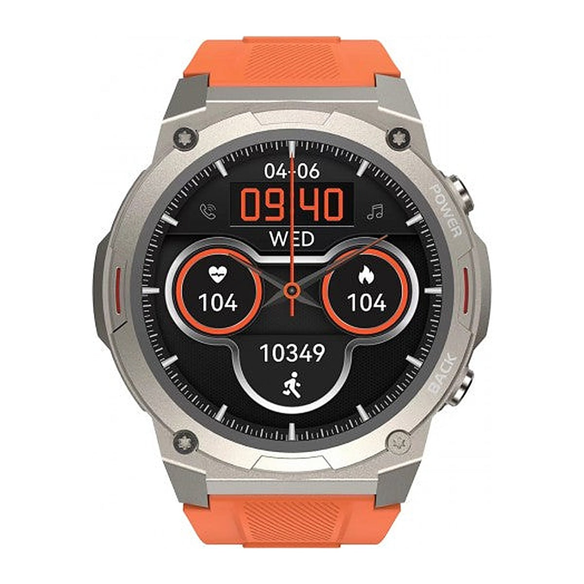 HiFuture Reloj Inteligente Mix 2 1.43" AMOLED Banda 22mm Naranja