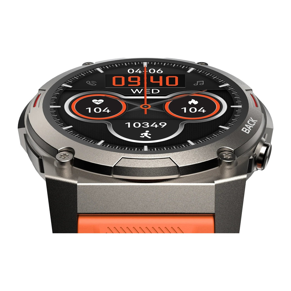 HiFuture Reloj Inteligente Mix 2 1.43" AMOLED Banda 22mm Naranja