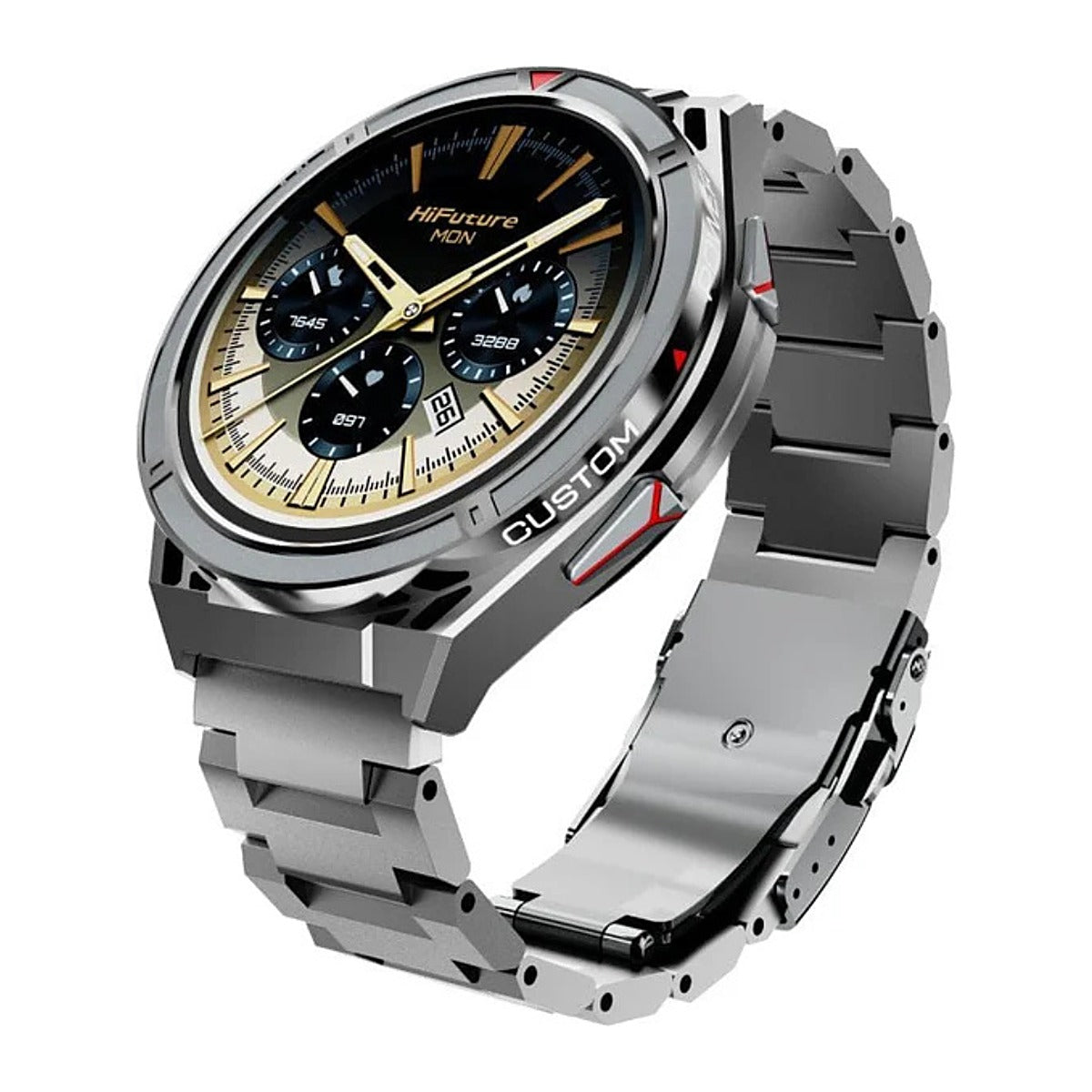 HiFuture Reloj Inteligente Active 1.43" AMOLED GPS Banda 22mm Plateado