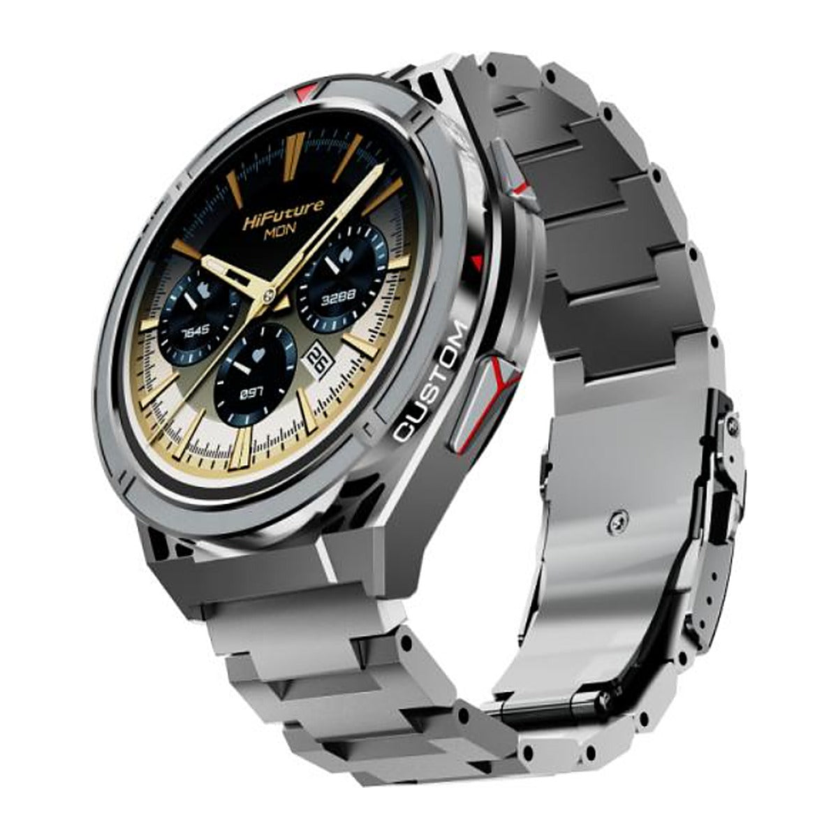 HiFuture Reloj Inteligente Active 1.43" AMOLED GPS Banda 22mm Plateado