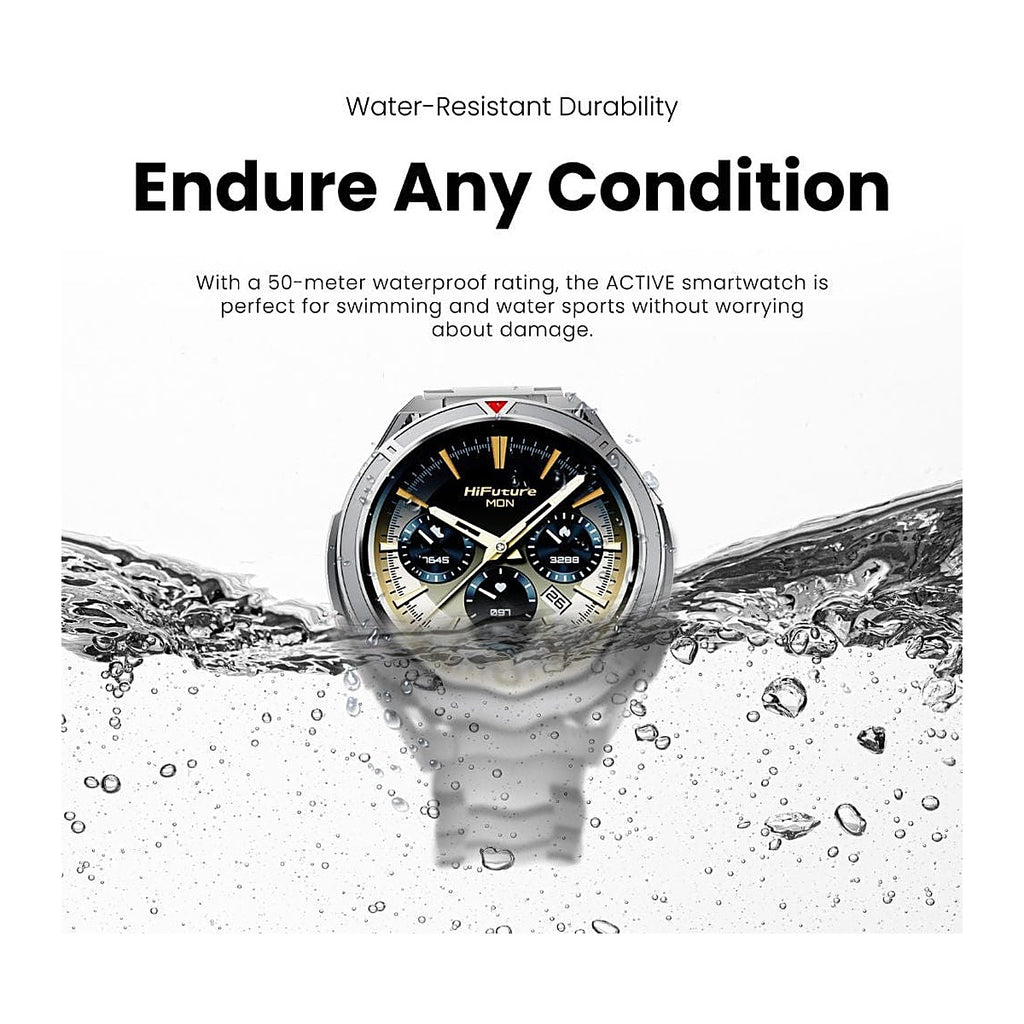 HiFuture Reloj Inteligente Active 1.43" AMOLED GPS Banda 22mm Plateado