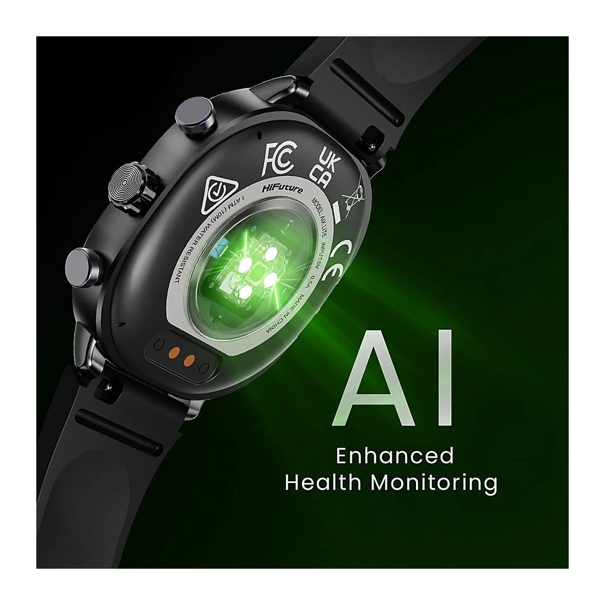 HiFuture Reloj Inteligente AIX Lite 1.43" AMOLED Banda 22mm Negro