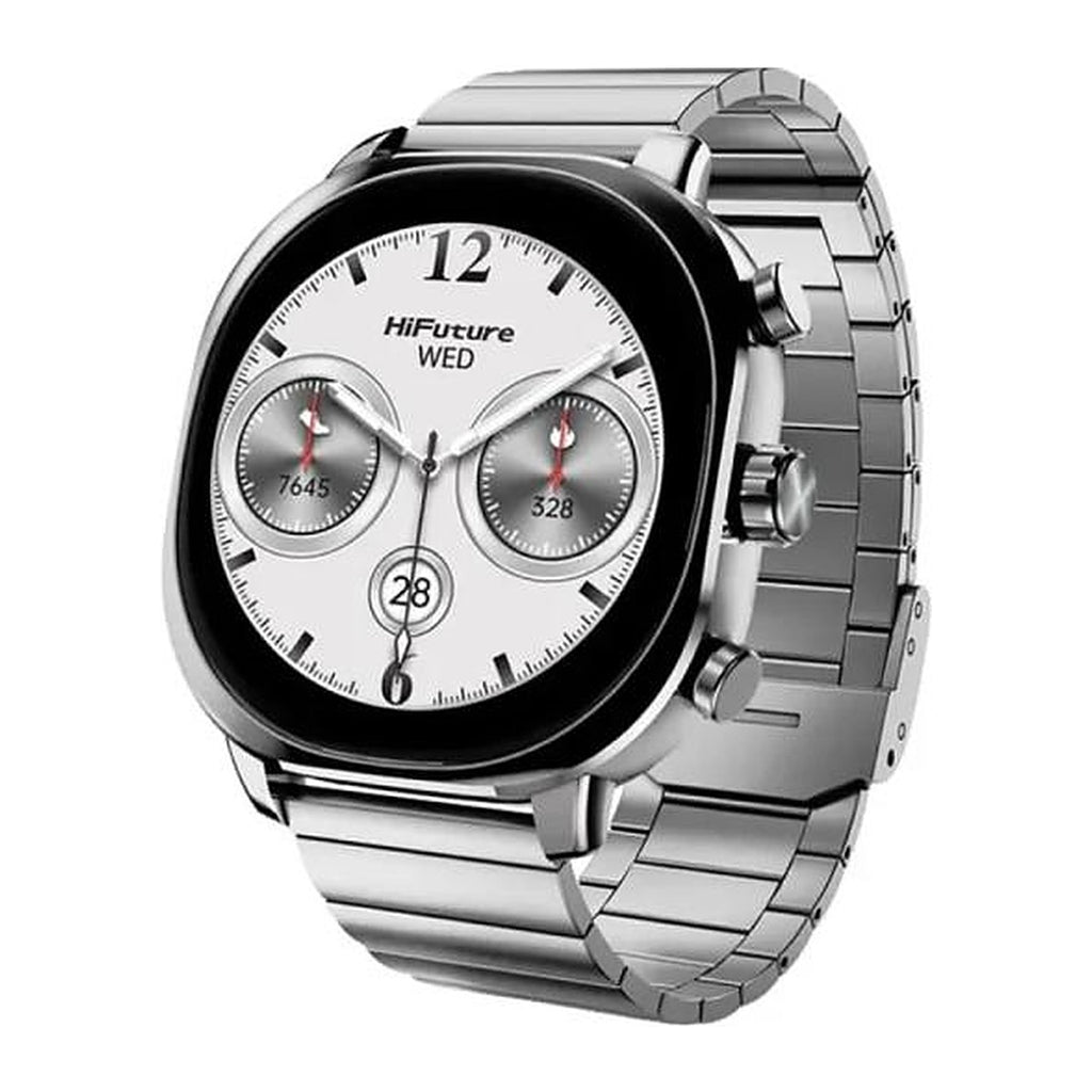 HiFuture Reloj Inteligente AIX 1.43" AMOLED Banda 22mm Plateado