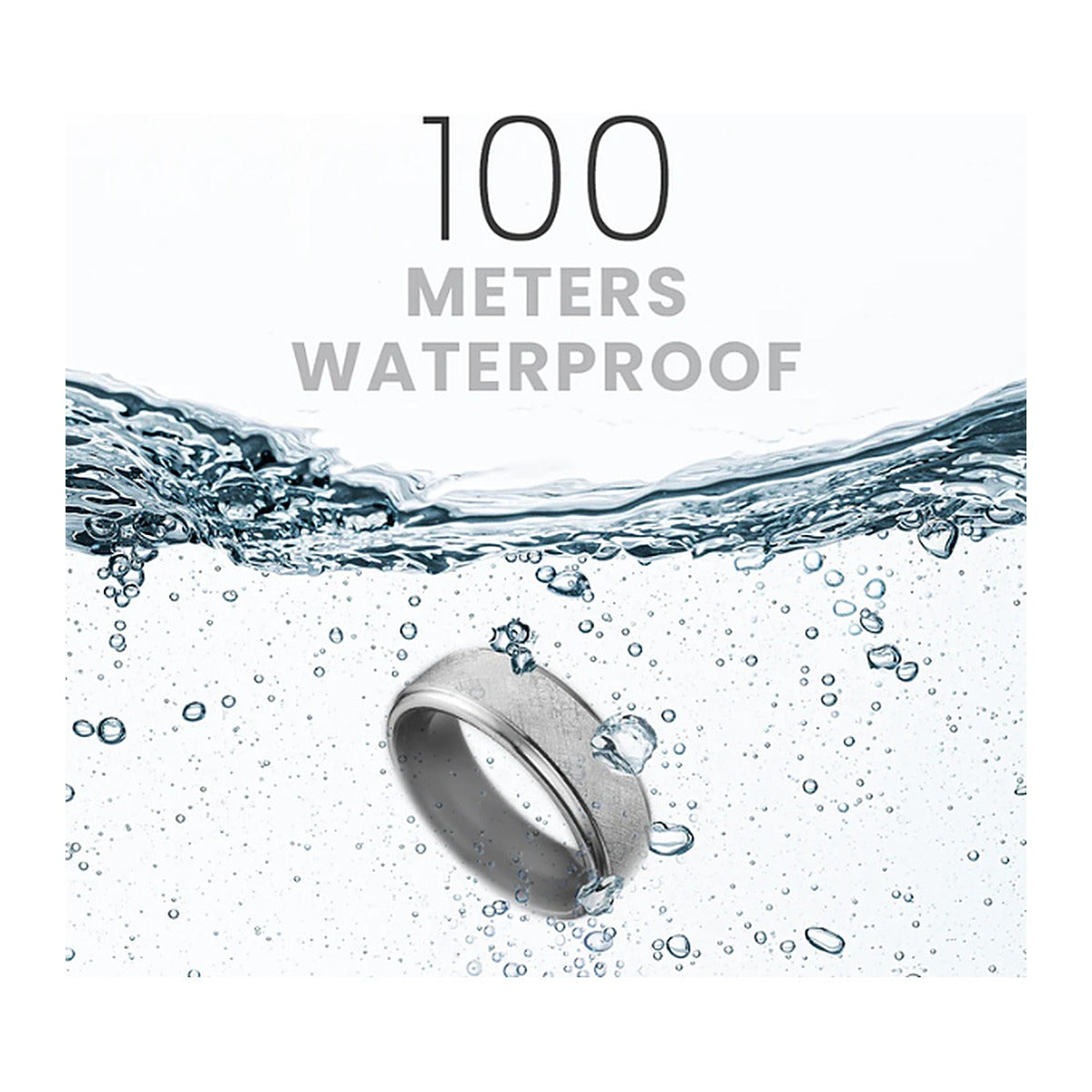 HiFuture Anillo Inteligente Future Ring 2 Bluetooth 5.3 Talla 13 (70 mm) Titanio Gris