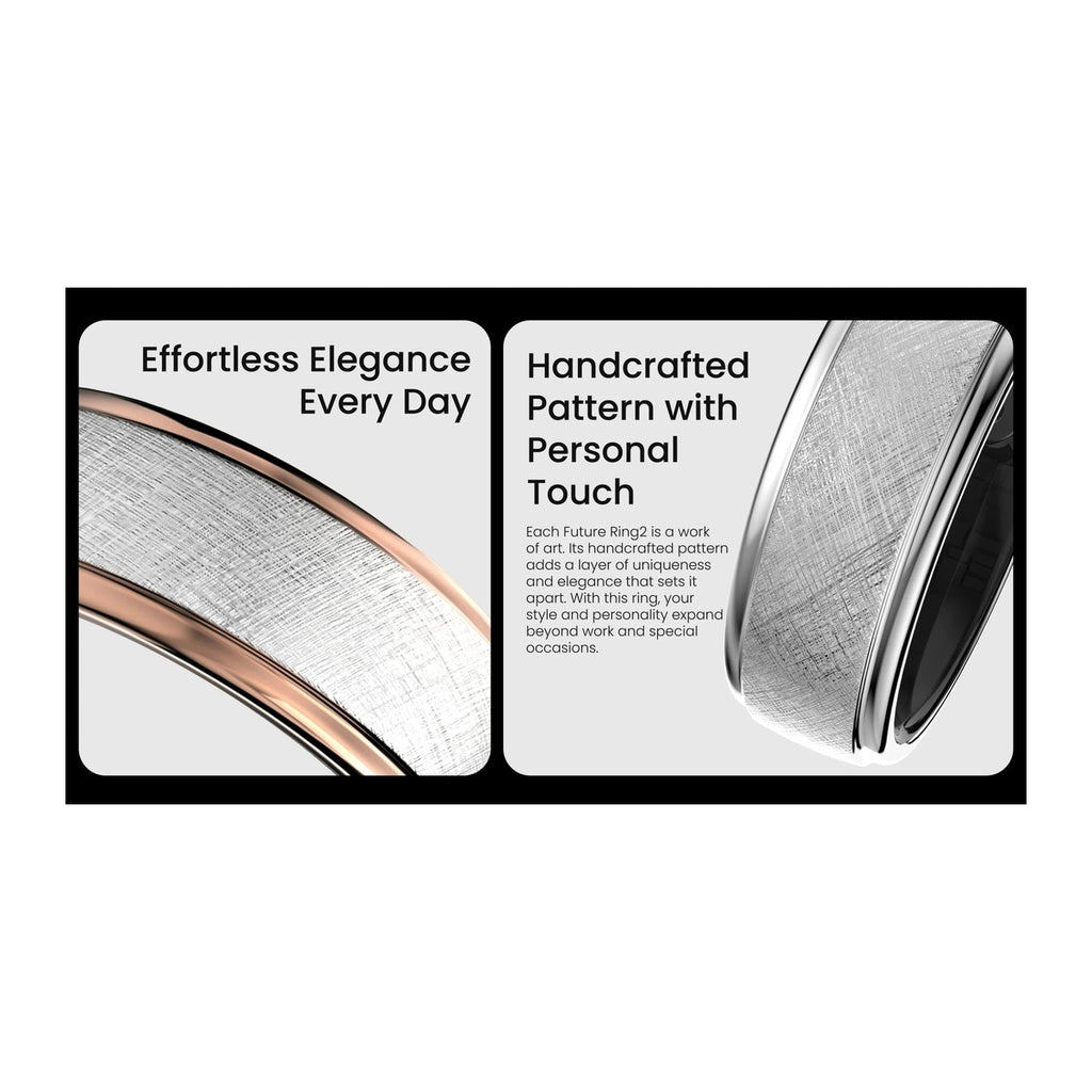 HiFuture Anillo Inteligente Future Ring 2 Bluetooth 5.3 Talla 10 (62 mm) Titanio Oro Rosa