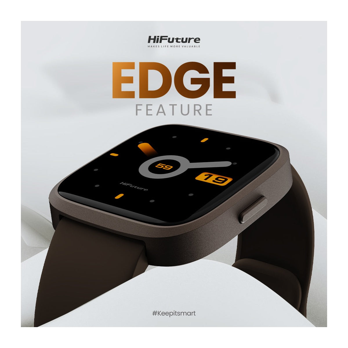 HiFuture Reloj Inteligente Edge 1.72" Café
