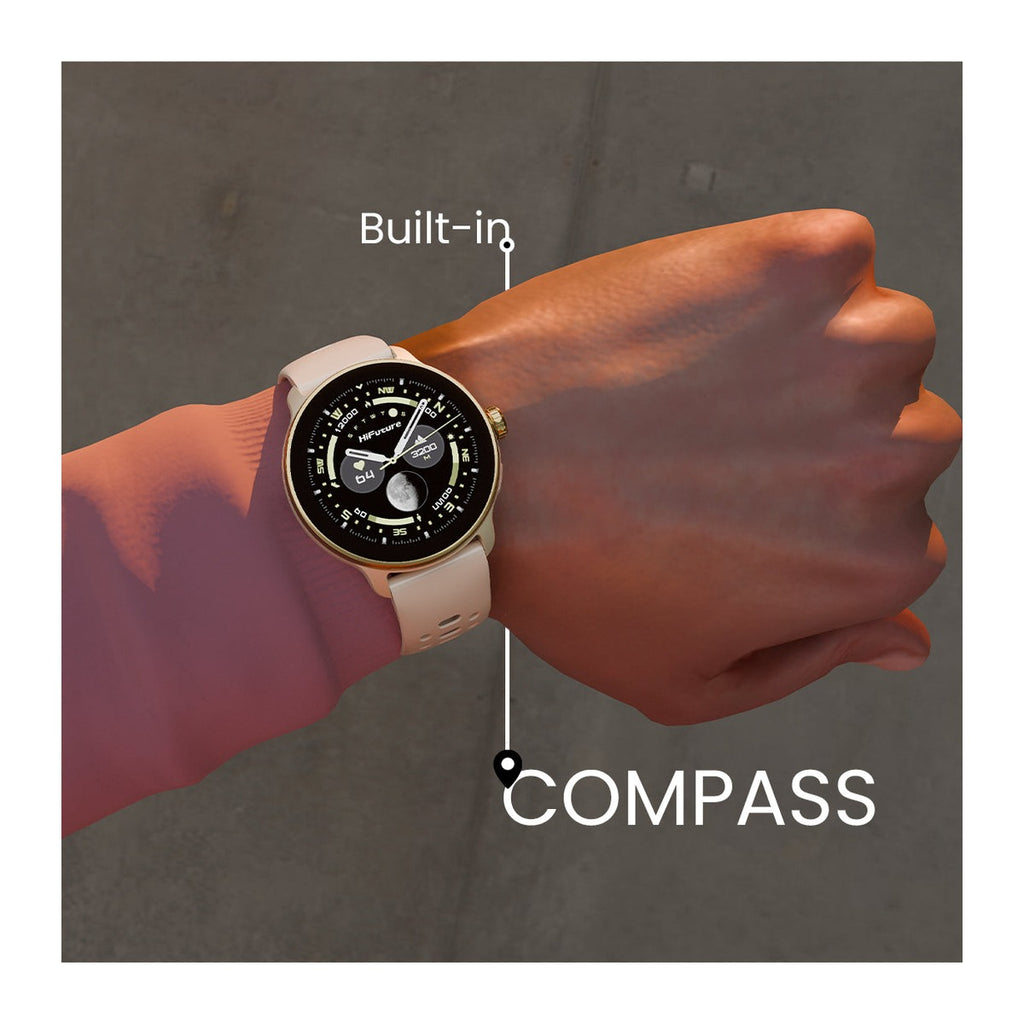 HiFuture Reloj Inteligente Vela 1.43" AMOLED GPS Latte