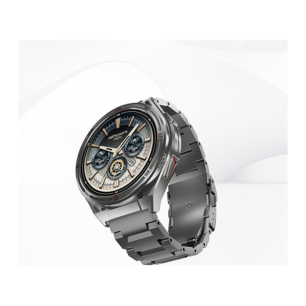 HiFuture Reloj Inteligente Active 2 1.43" AMOLED GPS Titanio Plateado