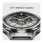 HiFuture Reloj Inteligente Active 2 1.43" AMOLED GPS Titanio Plateado