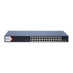 Hikvision Switch PoE DS-3E1528P-EI/M 24 Puertos Gigabit PoE + 2 RJ45 + 2 Fibra