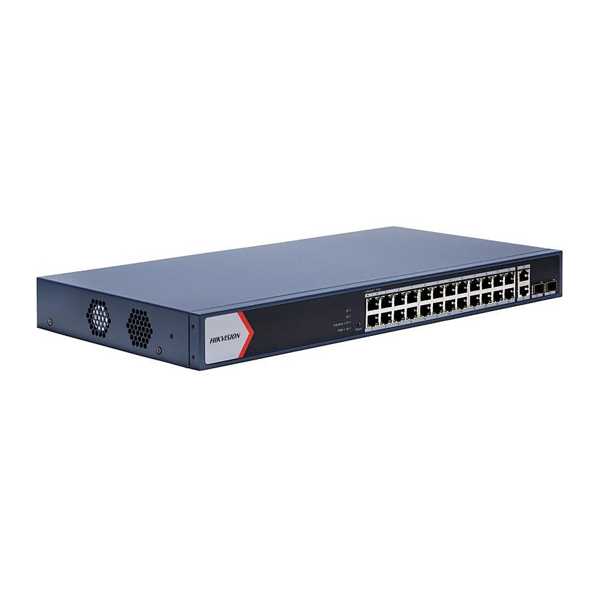 Hikvision Switch PoE DS-3E1528P-EI/M 24 Puertos Gigabit PoE + 2 RJ45 + 2 Fibra