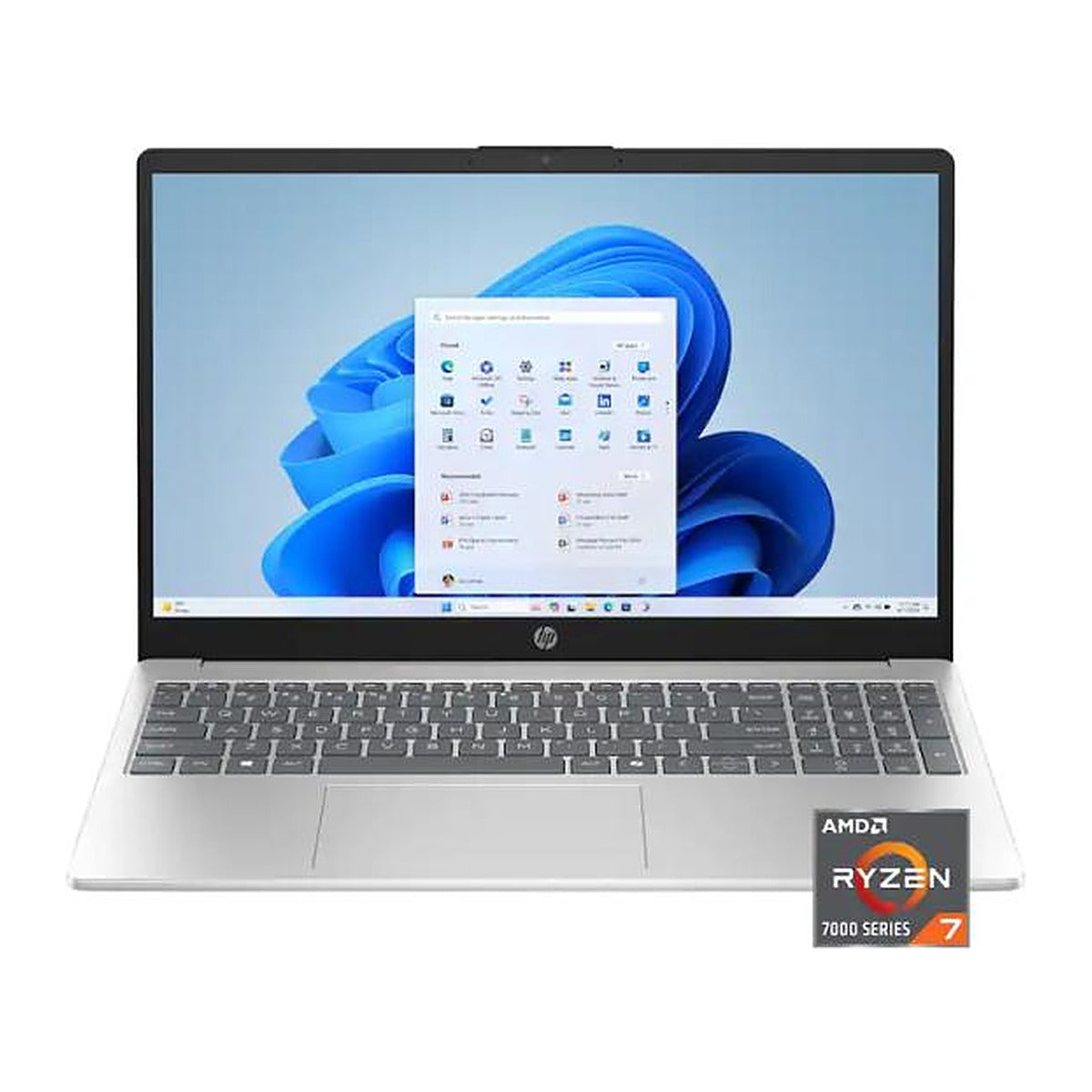 HP Laptop 15-fc0027ca 15.6" Táctil AMD Ryzen 7 7730U 16GB DDR4 512GB SSD Windows 11 Home D96E6UA - Teclado en inglés (US)
