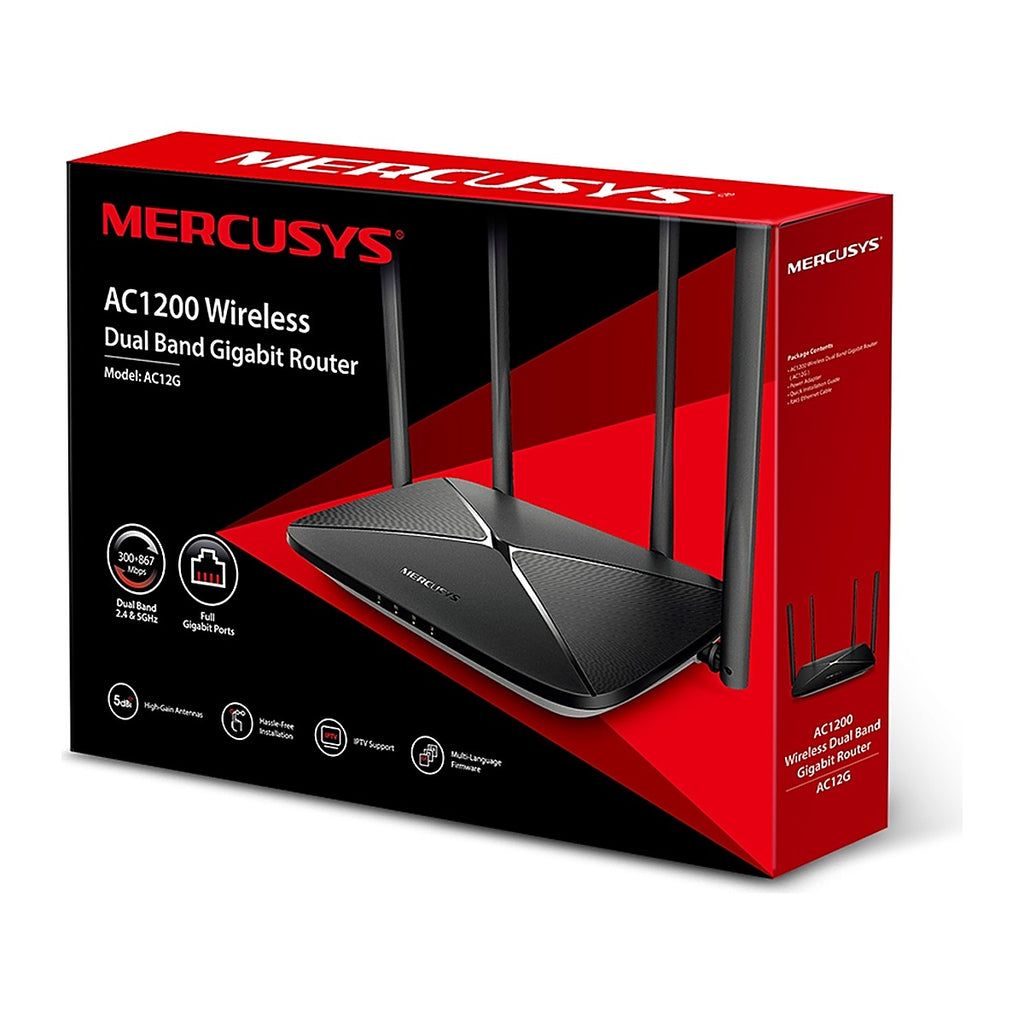 Mercusys Router AC12G AC1200 Doble Banda Gigabit