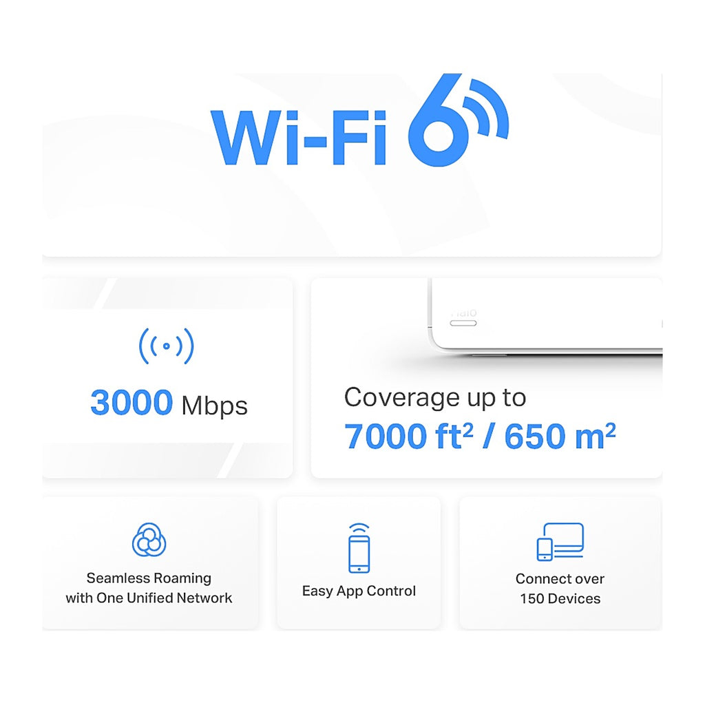 Mercusys Sistema Mesh Halo H80X AX3000 Wi-Fi 6 (3 unidades)