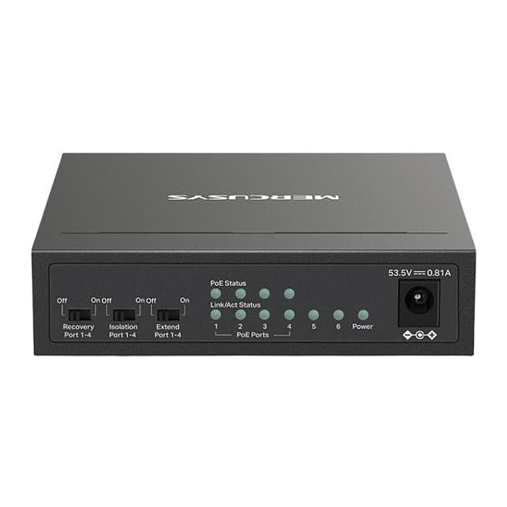 Mercusys Switch PoE+ MS106LP 6 Puertos 10/100 (4 PoE+) 40 W