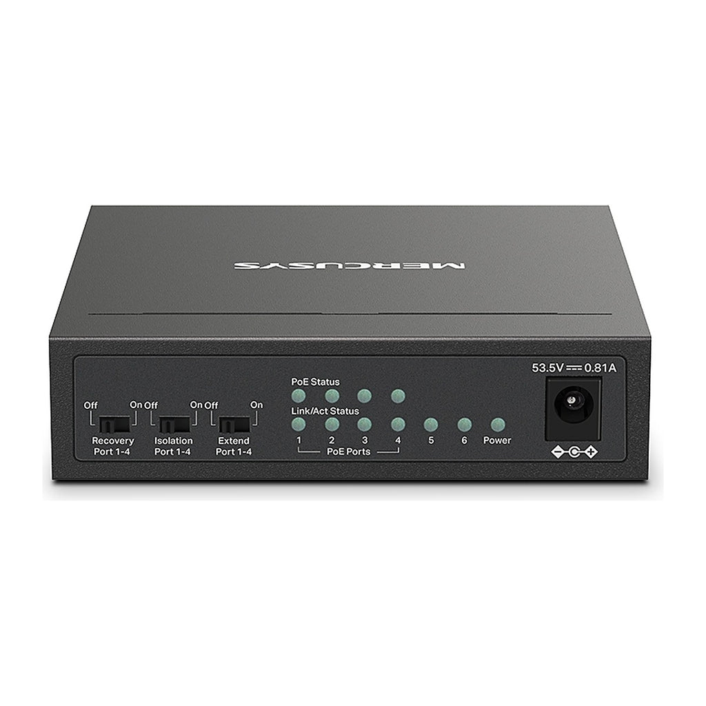 Mercusys Switch PoE+ MS106LP 6 Puertos 10/100 (4 PoE+) 40 W