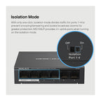Mercusys Switch PoE+ MS106LP 6 Puertos 10/100 (4 PoE+) 40 W
