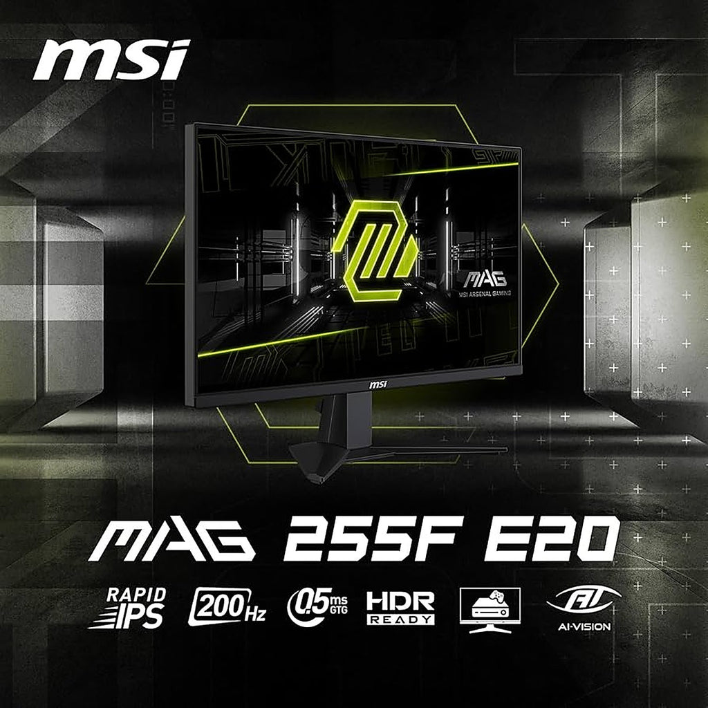 MSI Monitor Gaming MAG 255F E20 24.5" FHD 200Hz Rapid IPS 9S6-3BC21M-046