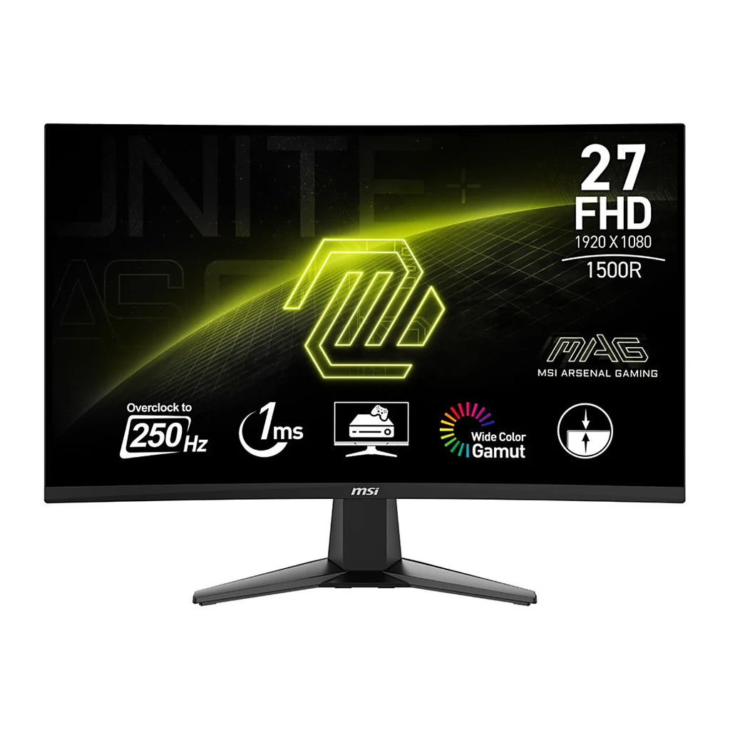 MSI Monitor Gaming MAG 276CXF 27" FHD 280Hz Rapid VA Curvo 9S6-3CE01M-017