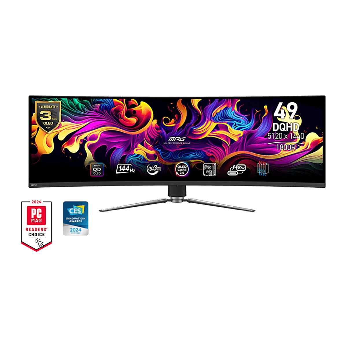 MSI Monitor Gaming MPG 491CQP QD-OLED 49" DQHD 144Hz Curvo 9S6-3FA84T-002